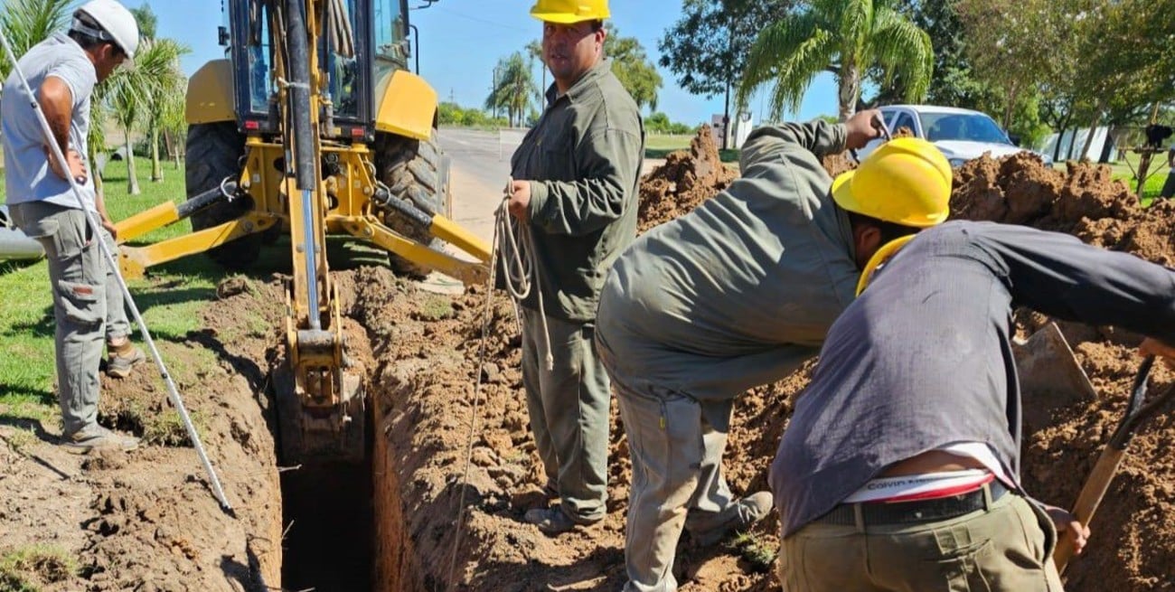 Alejandra: los trabajos del nuevo sistema de desagües cloacales alcanzan el 45 %