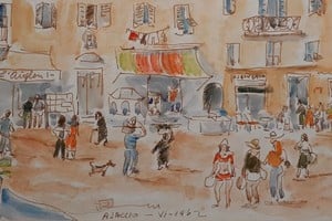 Fragmento de "Ajaccio. Córcega" de Puccinelli. Foto: Victor Gabriel Di Stefano