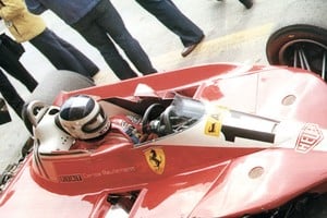 Lole en la Ferrari en la previa del inicio del GP de Austria.