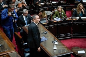 Manuel Adorni, jefe de Gabinete, este miércoles. Crédito: REUTERS/Mariana Nedelcu