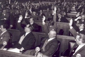 Convención Constituyente de 1957. Empezó a reunirse en la ciudad de Santa Fe el 30 de agosto de ese año.