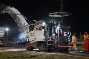 La tareas sobre la Autopista Rosario - Santa Fe. Crédito: Gobierno de Santa Fe