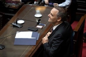 El jefe de Gabinete de Ministros de Argentina, Manuel Adorni, este miércoles en la Cámara de Diputados. Crédito: Xinhua/Martín Zabala
