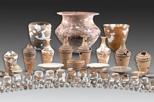 Piezas de cerámica desenterradas del yacimiento de Nanzuo (ilustración). Xinhua.