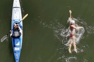 Andy Donaldson completó 55 kilómetros en el río Ord, al norte de Australia.