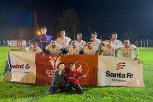 Los 11 de Maciel que golearon en la ida. Foto: Copa Santa Fe.