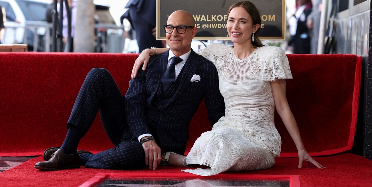 Emily Blunt y Stanley Tucci ya tienen su estrella en el Paseo de la Fama en Hollywood