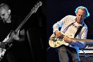 Doran fundó grupos como OM, New Bag y Bunter Hund y Sound Fountain, y ha tocado con artistas como Carla Bley, Sonny Sharrock y Evan Parker; Fontanarrosa integra La Mujer Barbuda, Paraíso a la Miseria, Locoto Trío y el proyecto Piazzolla Eléctrico de Nico Sorín. Foto: Gentileza del artista / Francesca Pfeffer

