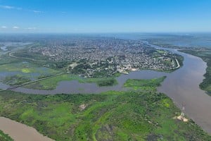 Postal aérea del río Salado. Foto: Archivo Fernando Nicola
