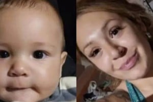 Camila Belén Montesino, de 27 años, y su hijo Carlos Amir Jeremy Araya