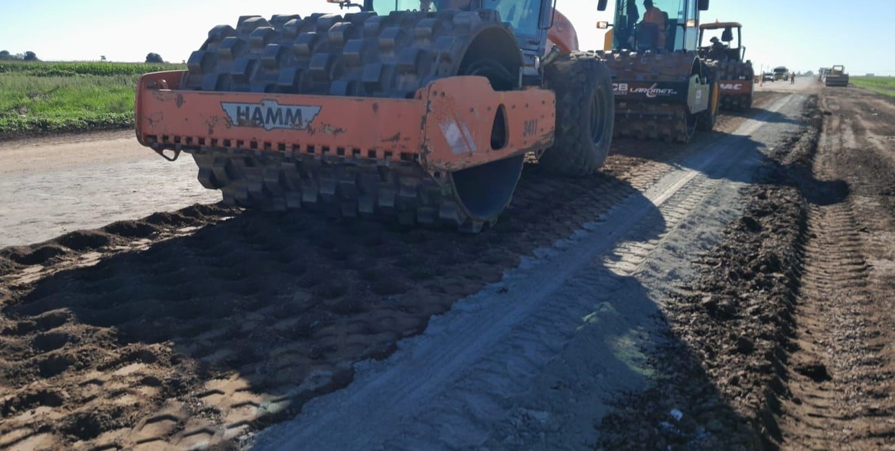 Continúa la repavimentación de la Ruta 41-S en el departamento San Jerónimo