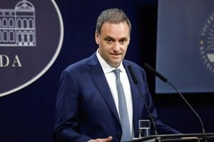 El vocero presidencial volvió a hablar ante periodistas en el Salón de Conferencias de la Casa Rosada.