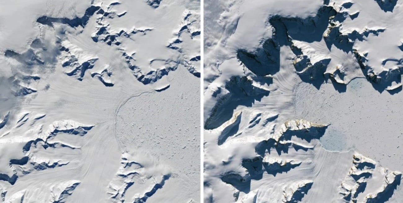 Deshielo récord: el glaciar Hektoria retrocedió 25 km en solo 15 meses
