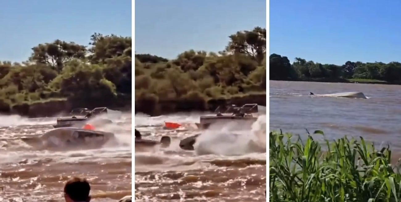 Fiesta del Surubí: una lancha volcó tras ser embestida durante la largada en Goya