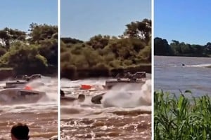 Una lancha volcó durante la largada de la Fiesta Nacional del Surubí