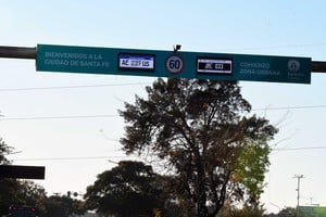 El detector de patentes cumple un año en Santa Fe. Foto: Guillermo Di Salvatore