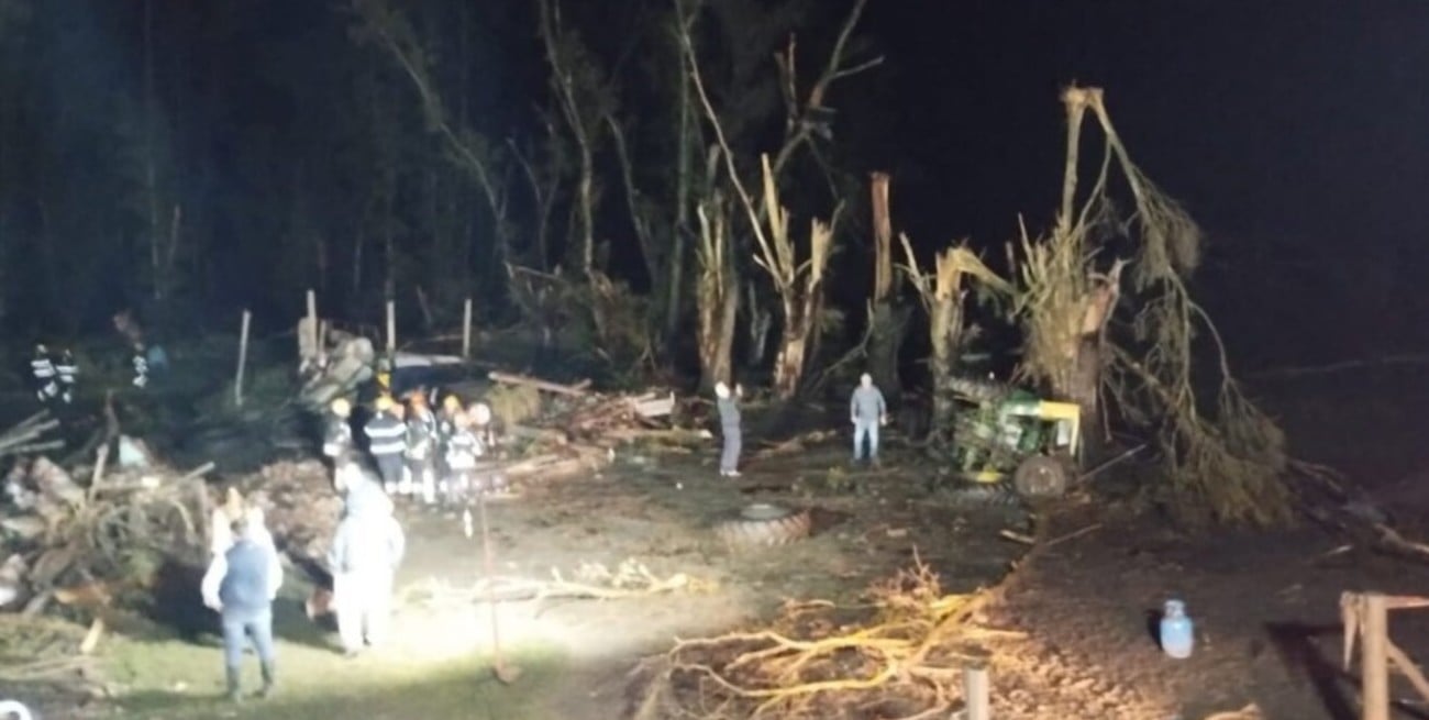 Un tornado destruyó una vivienda en Paraje Harosteguy