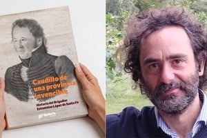 La portada del libro publicado por el área Editorial del Ministerio de Cultura, y su autor, el doctor en Historia Ignacio Martínez. Foto: Gentileza Ministerio de Cultura de Santa Fe