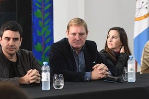Toniolli, Cornaglia, Rioja y Pusineri, cuatro de los actores sentados en la mesa del PJ. Crédito: Mauricio Garín