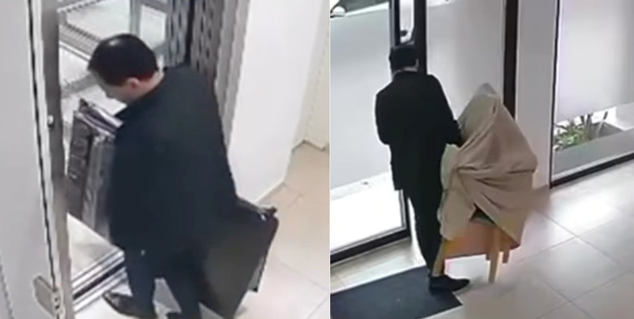 Video: quedó grabado mientras sacaba objetos robados de un alquiler temporario