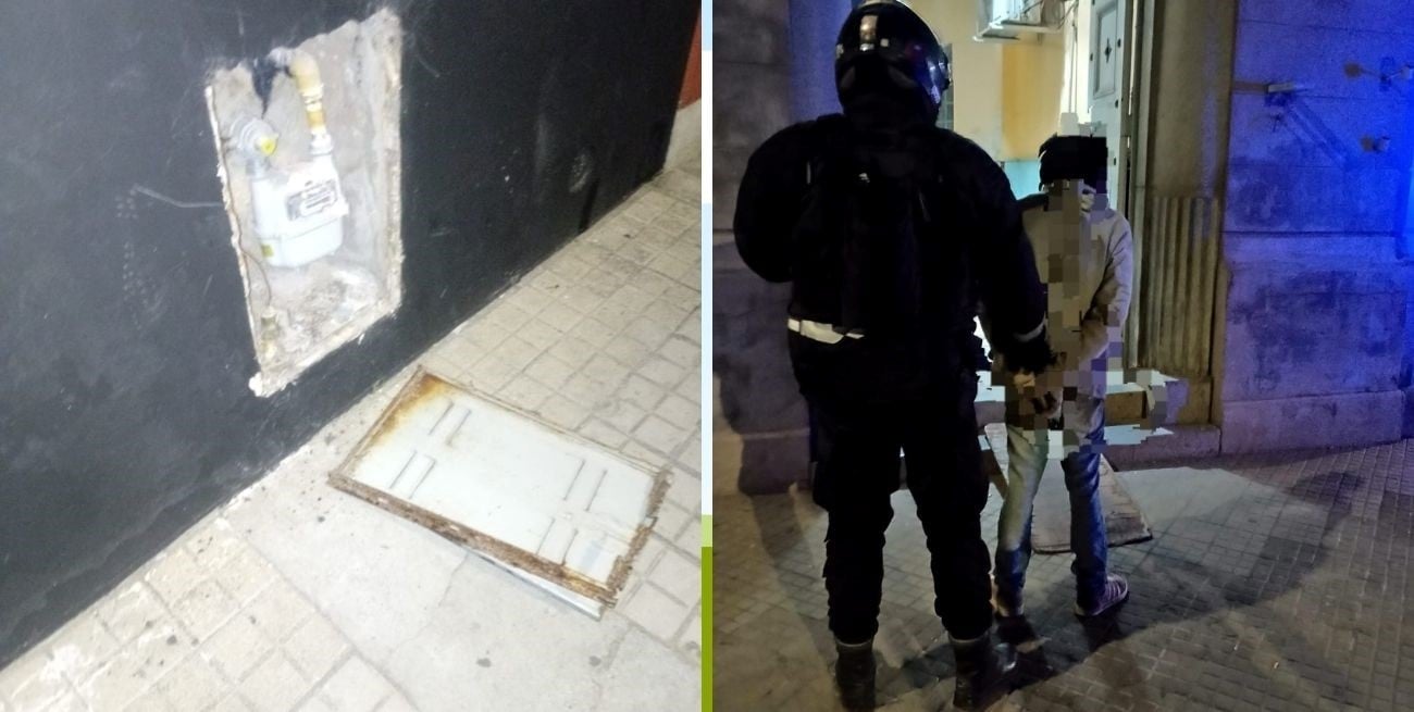Detuvieron a un joven cuando arrancaba caños de gas en pleno centro santafesino