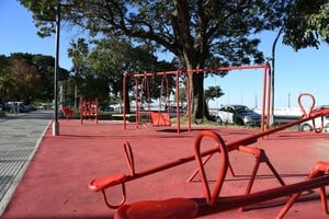 Ya se instalaron juegos “blandos” en los sectores terminados. Foto: Manuel Fabatía