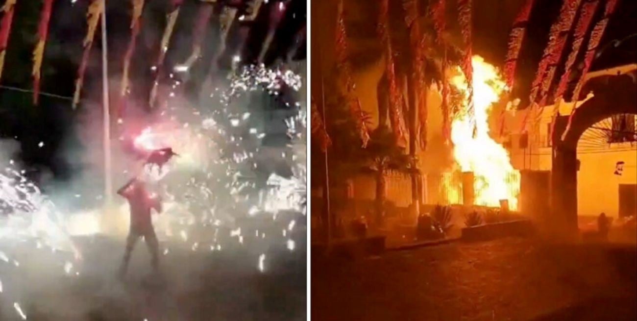México: una explosión de pirotecnia y gas durante una fiesta patronal dejó al menos 13 heridos