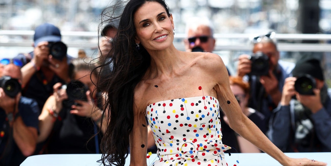El look de Demi Moore en Cannes que confirmó la vuelta de los lunares