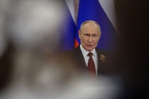 Russian President Vladimir Putin speaks during a press conference in Moscow, Russia May 9, 2026. REUTERS/Ramil Sitdikov/Pool