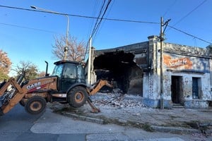 Derribo del búnker narco en la ciudad de Santa Fe