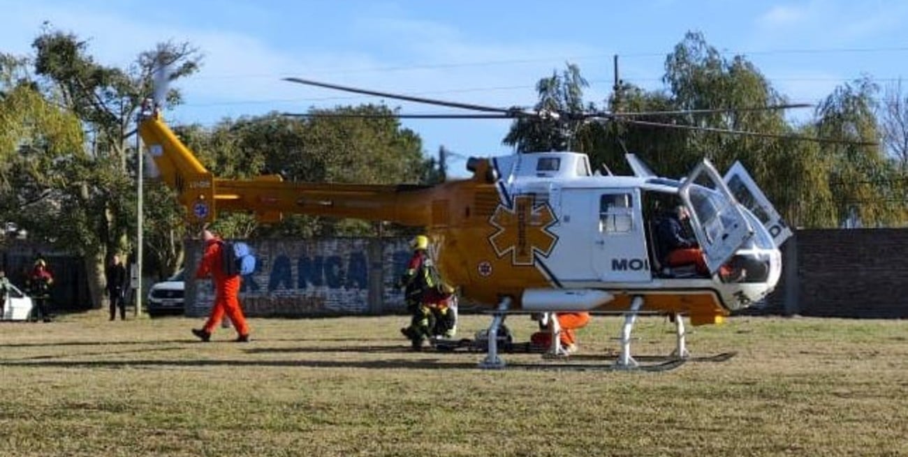 Casilda: trasladan en helicóptero sanitario a un niño de 14 años con fractura de mandíbula
