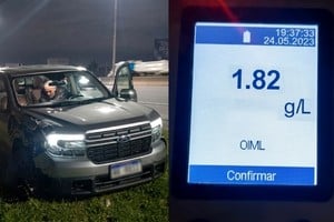 Al momento de realizarle el test de alcoholemia se constató que tenía 1,82 gramos de alcohol en sangre