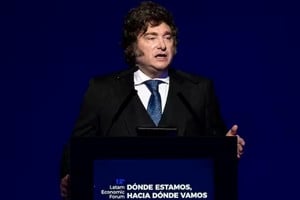 El presidente de la Nación, Javier Milei, este jueves.