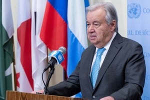 El secretario general de la ONU, António Guterres, habla en un encuentro con la prensa en la sede de la ONU. Créditos: Xinhua/Eskinder Debebe