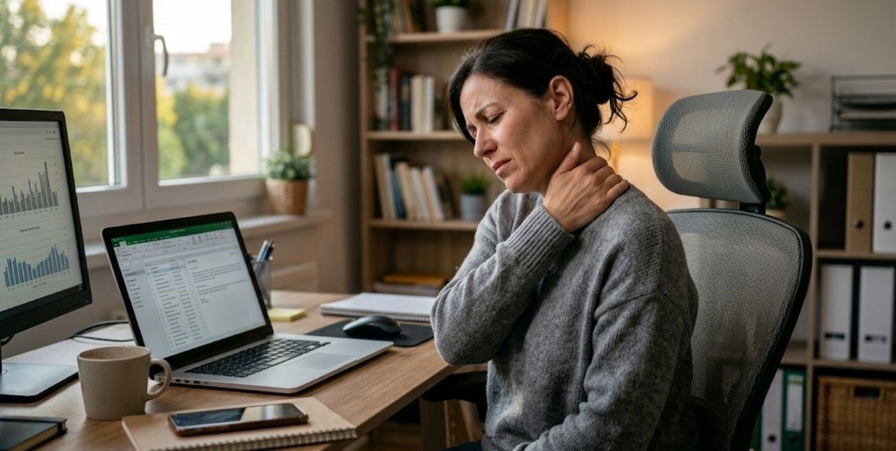Dolor de cuello frecuente: cuándo es una molestia pasajera y cuándo conviene consultar
