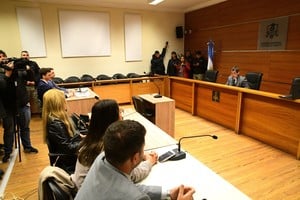 La acusación formuló declaraciones periodísticas luego de conocida la sentencia. Foto: Guillermo Di Salvatore