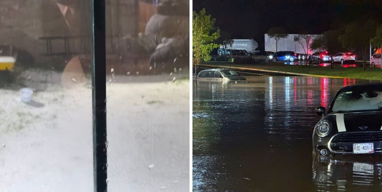 Una tormenta histórica sorprendió a todos en México: granizo, graves inundaciones y autos varados