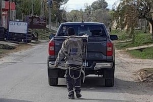 La secuencia ocurrió en el barrio El Progreso y quedó registrada por vecinos.