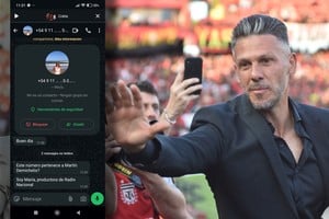 Captura de pantalla de un intento de ubicar a Demichelis, y contactó al otro Martín. El Litoral.