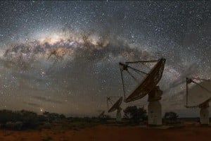 El radiotelescopio ASKAP, en Australia Occidental.