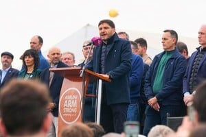 Pullaro durante su discurso en la apertura de Agroactiva en Armstrong.