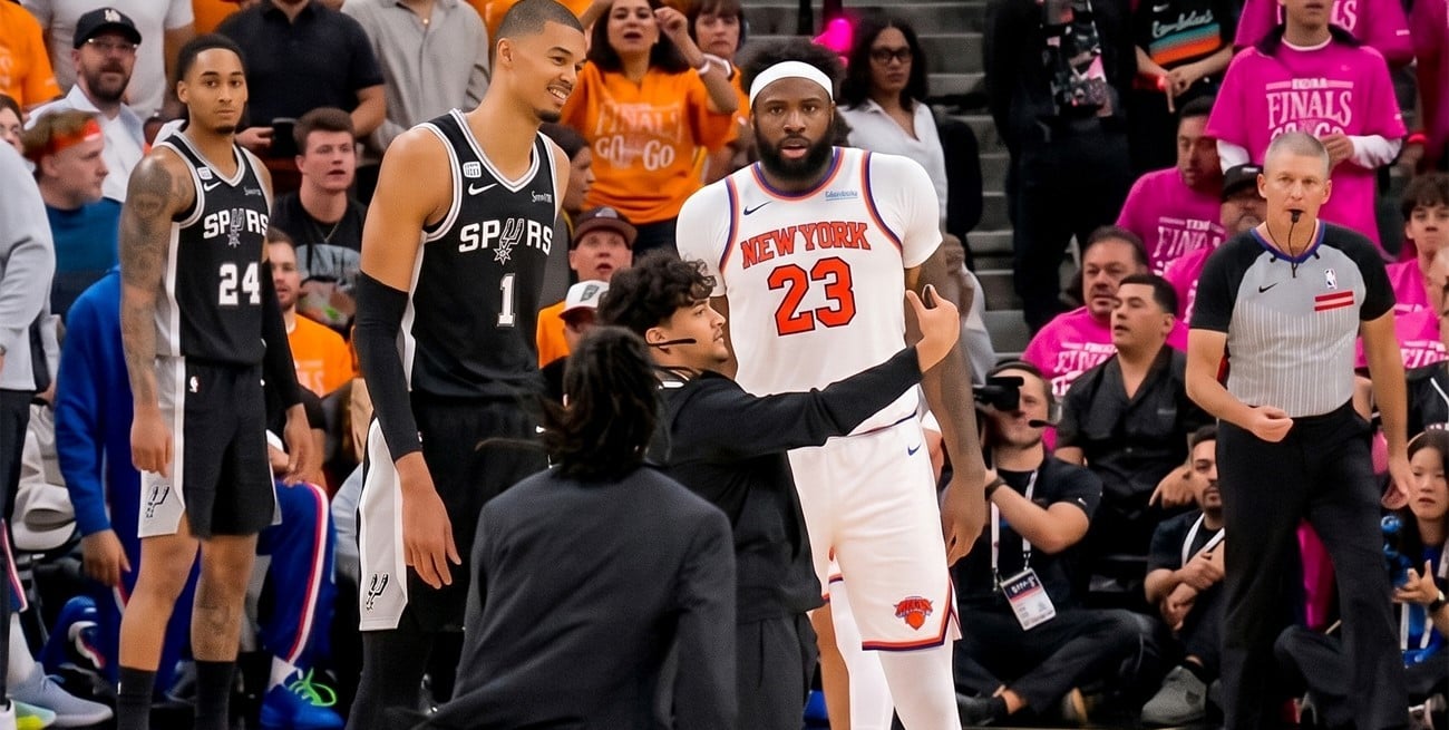 Se hizo viral al instante: irrumpió en el partido entre San Antonio y Nueva York por una selfie con Wemby