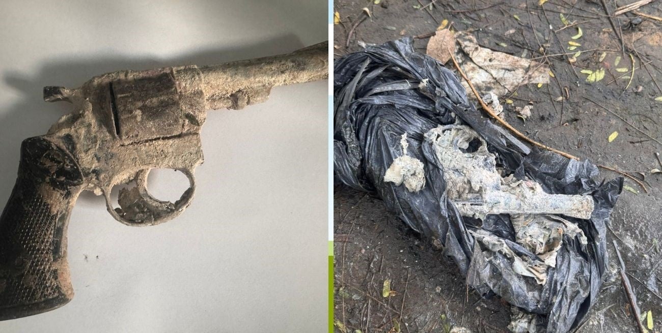 Halló un revólver mientras pescaba en la zona sur de Santa Fe