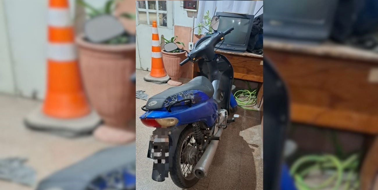 Recuperaron una motocicleta pocas horas después de haber sido robada