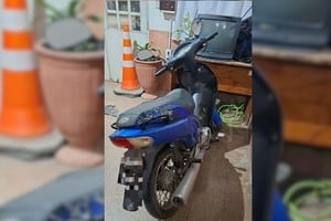 La moto había sido robada en la vía pública. Foto: Gentileza