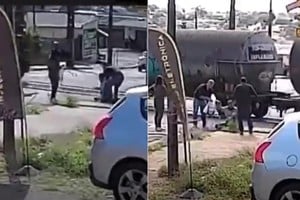 Una mujer salvó a un hombre que había caído a las vías segundos antes de que pasara un tren.