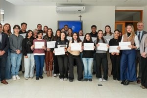 Acto de entrega de las becas Zazpe en la sede San Jerónimo de la UCSF en Reconquista. Foto: Gentileza UCSF.