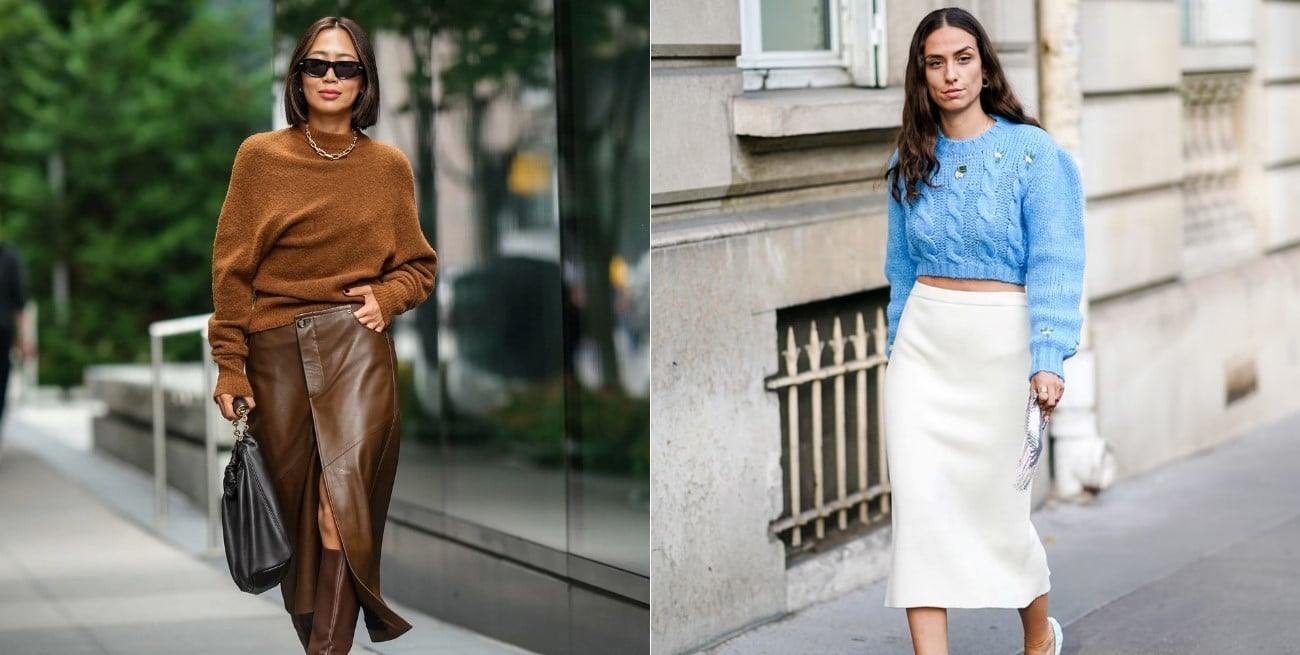 Sweater y falda: las tres combinaciones que serán tendencia este fin de otoño