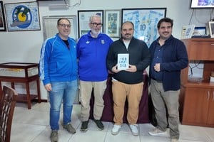 El acto contó con la participación de vecinos y familiares de Lionel Scaloni.