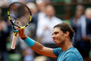 El agradecimiento de Rafael Nadal. Foto: Reuters.